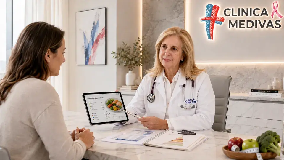 Dra. Paloma Tejero atendiendo una consulta de Celulitis en Clínica Medivás Madrid