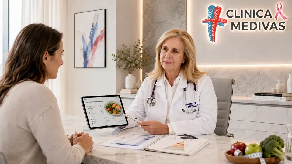 Cirugía de Abdomen en Madrid | Clínica Medivás Equipo de Cirugía Estética de Clínica Medivás atendiendo una consulta de Cirugía de Abdomen en Clínica Medivás Madrid