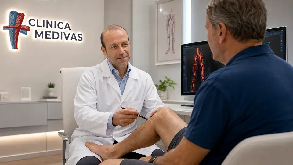 Enfermedad cerebrovascular en Madrid | Clínica Medivás Dr. Agustín Arroyo Bielsa atendiendo una consulta de Enfermedad cerebrovascular en Clínica Medivás Madrid