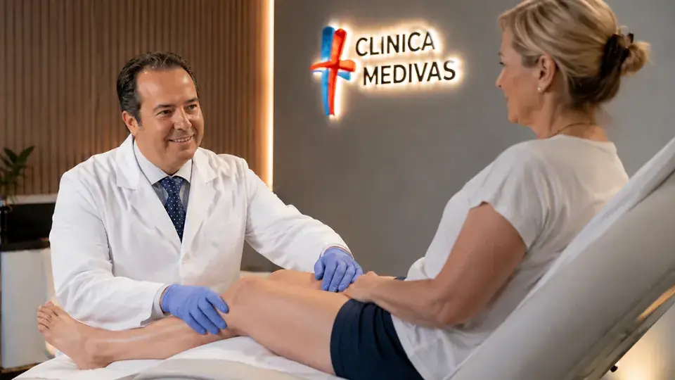 Dr. Agustín Arroyo Bielsa atendiendo una consulta de Enfermedad tromboembólica venosa en Clínica Medivás Madrid
