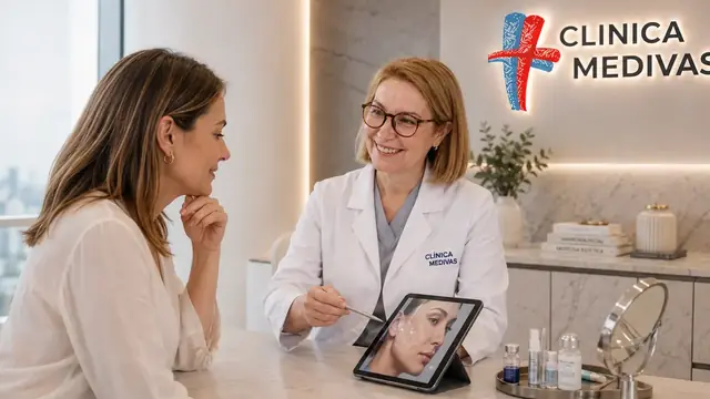 Equipo de Cirugía Estética de Clínica Medivás atendiendo una consulta de Lifting de Brazos en Clínica Medivás Madrid