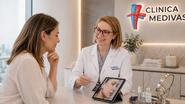 Lifting Facial en Madrid | Clínica Medivás Equipo de Cirugía Estética de Clínica Medivás atendiendo una consulta de Lifting Facial en Clínica Medivás Madrid