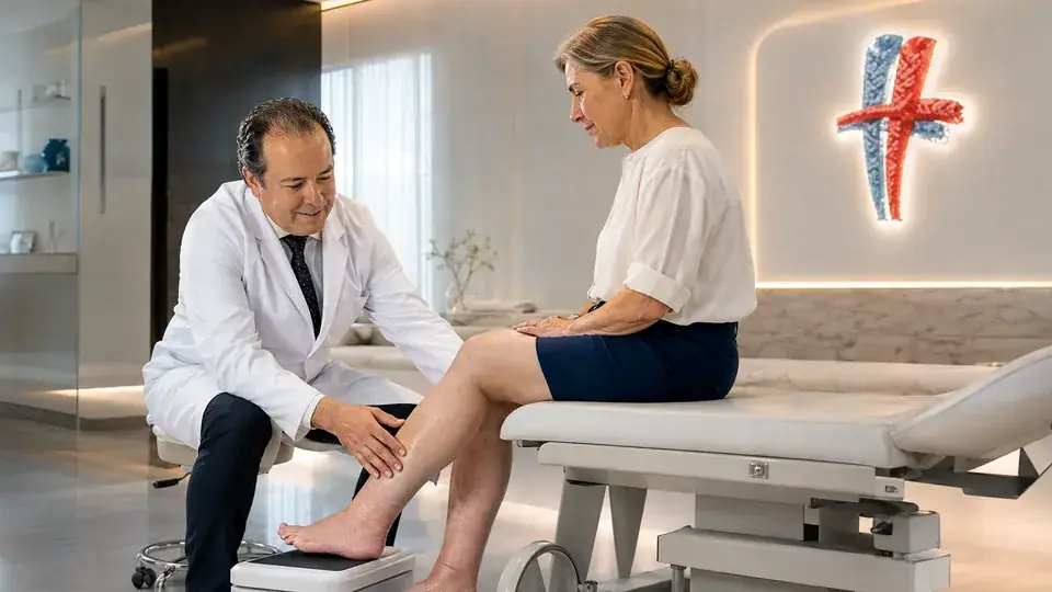 Dr. Agustín Arroyo Bielsa atendiendo una consulta de Linfedema en Clínica Medivás Madrid