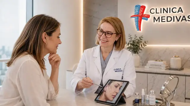 Micropigmentación - Tratamiento en Madrid | Clínica Medivás Dra. Paloma Tejero atendiendo una consulta de Micropigmentación - Tratamiento en Clínica Medivás Madrid