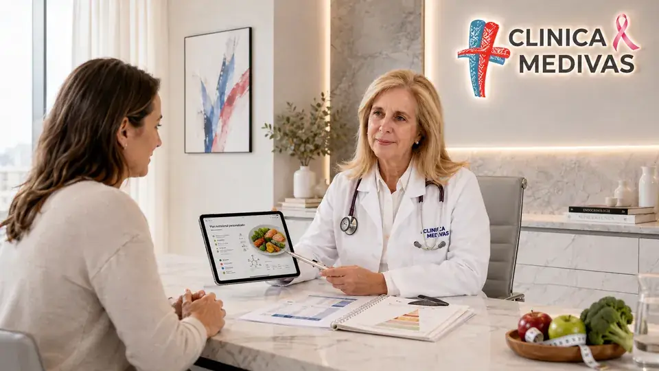 Obesidad en Madrid | Clínica Medivás Dra. Sharona Azriel atendiendo una consulta de Obesidad en Clínica Medivás Madrid