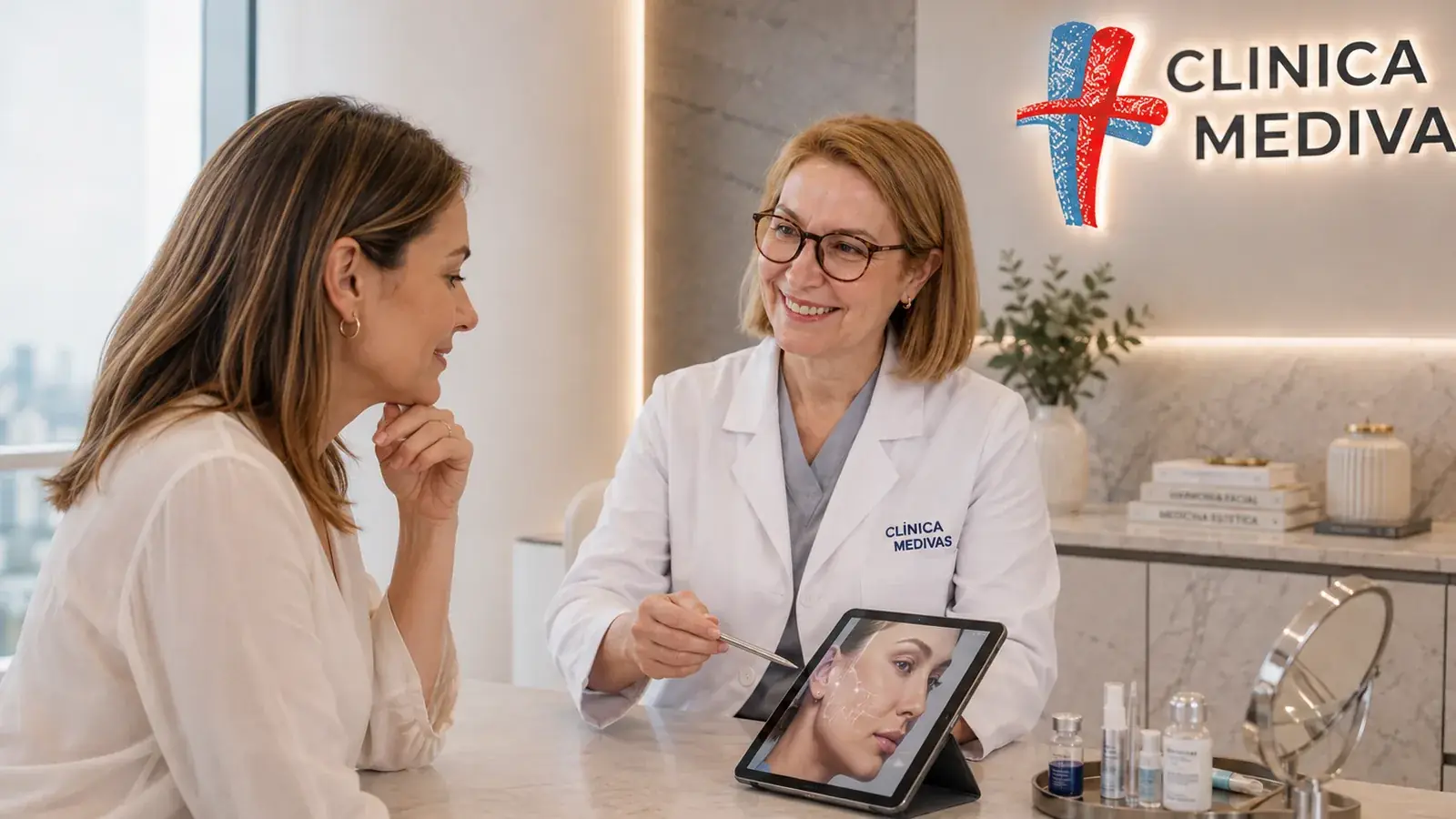 Dra. Paloma Tejero atendiendo una consulta de Peeling médico en Clínica Medivás Madrid