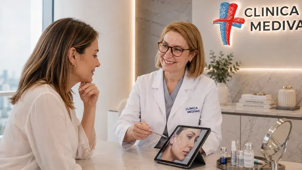 Prótesis de Tríceps en Madrid | Clínica Medivás Equipo de Cirugía Estética de Clínica Medivás atendiendo una consulta de Prótesis de Tríceps en Clínica Medivás Madrid