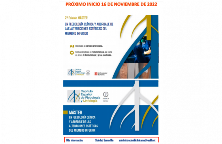 2ª EDICIÓN DEL MÁSTER DE FLEBOLOGÍA EN LA UNIVERSIDAD EUROPEA