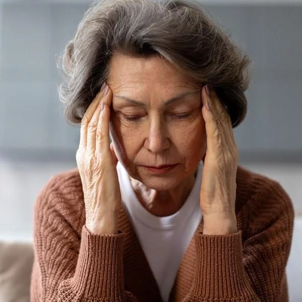 Mujer con dolor de cabeza